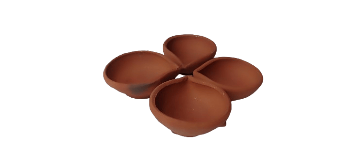 Handmade Clay Diya Set of 4