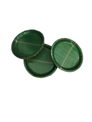 BHARGAVI PAPER PRODUCT- 100% Natural Areca Leaf Plates | Disposable and Eco-Friendly | 8 Inches | Pack of 25