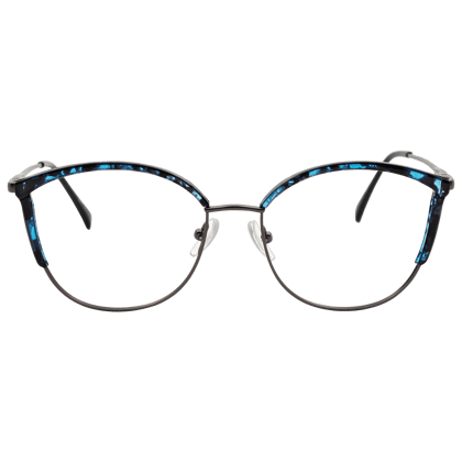 Butterfly Blue Spectrum Metal Floral Eyeglasses