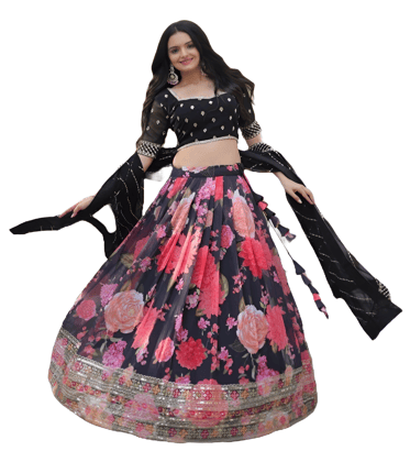 Multi Colour Lehenga Choli Readymade Stitched For Wedding Women Partywear Skirt Ready To Wear