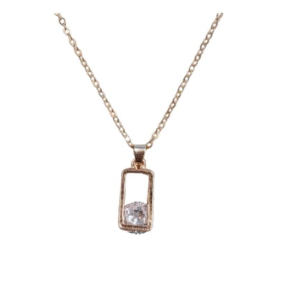 Jewelryklub AD Cubic Zirconia Pendant Necklace Chain For Women Girls Anti Tarnish Stainless Steel Rose Gold Design 7 Jewelryklub AD Cubic Zirconia Pendant Necklace Chain For Women Girls Anti Tarnish Stainless Steel Rose Gold Design 7