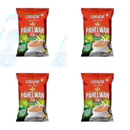 Girnar Pahelwan CTC Tea | Strong Tea Leaves | 250 Gm Each | Pack of 4 | 1 Kg