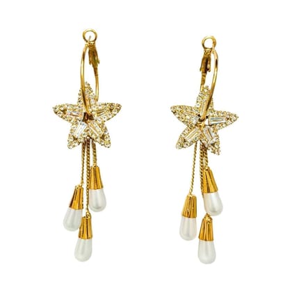 Jewelryklub American Diamond Stone Earrings Star Shaped For Girls Women Jewelryklub American Diamond Stone Earrings Star Shaped For Girls Women