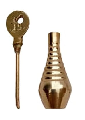 Brass surmedani with surma use in eye's makeup Brass surmedani with surma use in eye's makeup