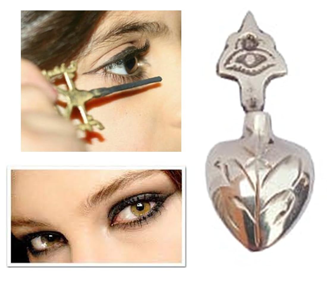 Mii Art Brass surmedani with surma use in eye's muckap(size-7cm) Pack of 1 pcs.