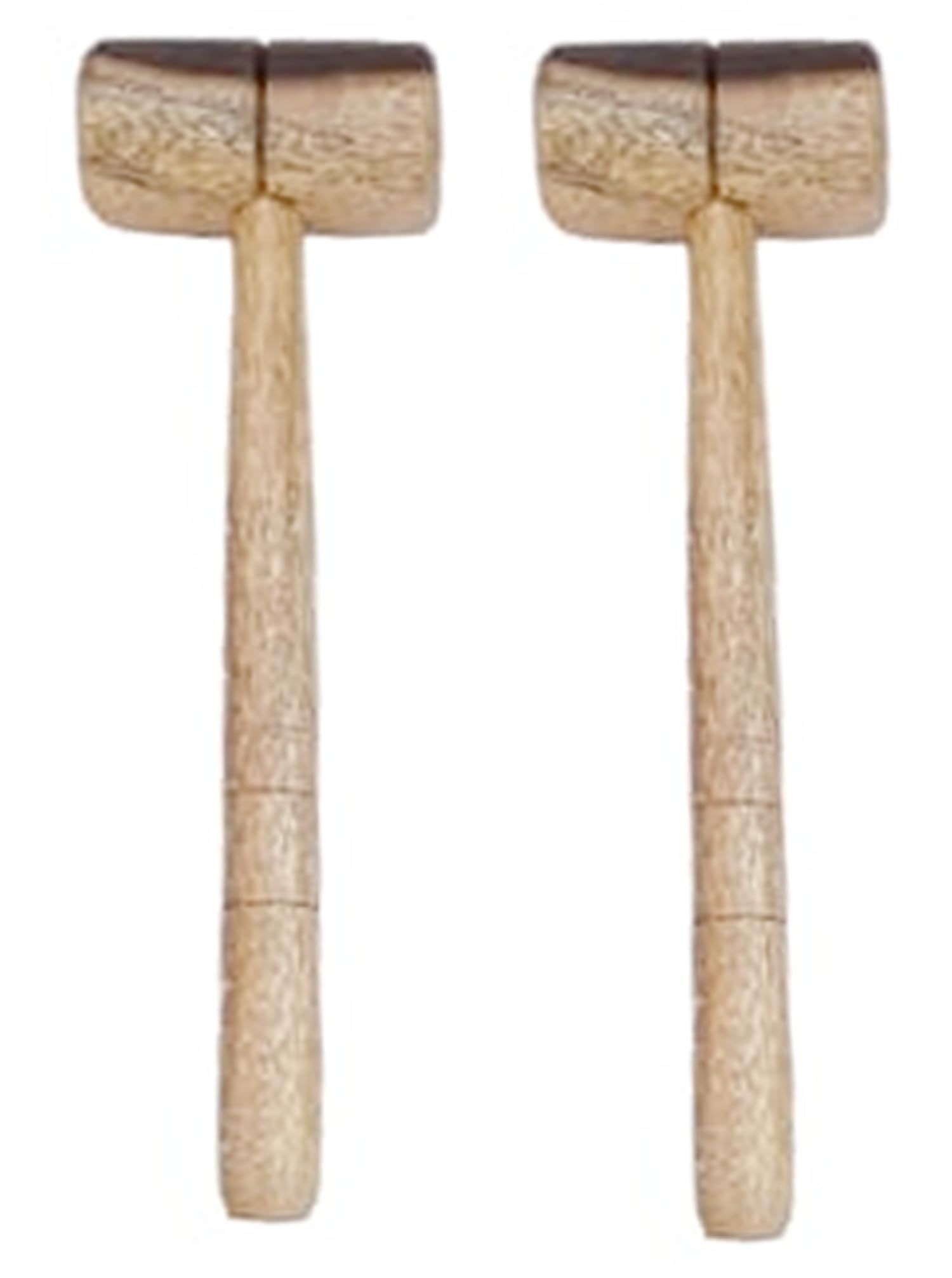 Mii Art Woodenhammer Bat Mallet for Bat Knocking & Strike Wood Chisels During Carpentry Work multi purpose use long handle(size-31 cm,large) pack of 2 pcs.