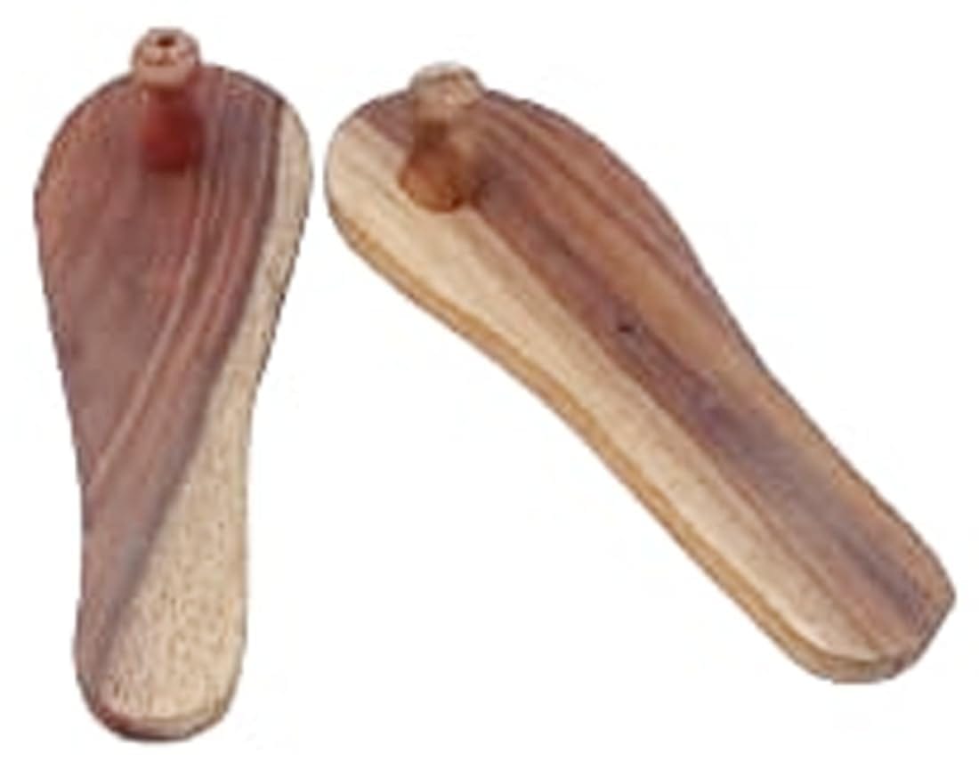 Mii Art wood slipper ,charan paduka,khadau for warship(size 25cm) pack of 1set.