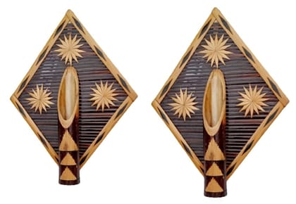 Mii Art Bamboo Wall Mounted Hanging Flower vase for Interior Decoration,Flower Pot,Decorative showpiece for Office Home Decoration,Business Gifts