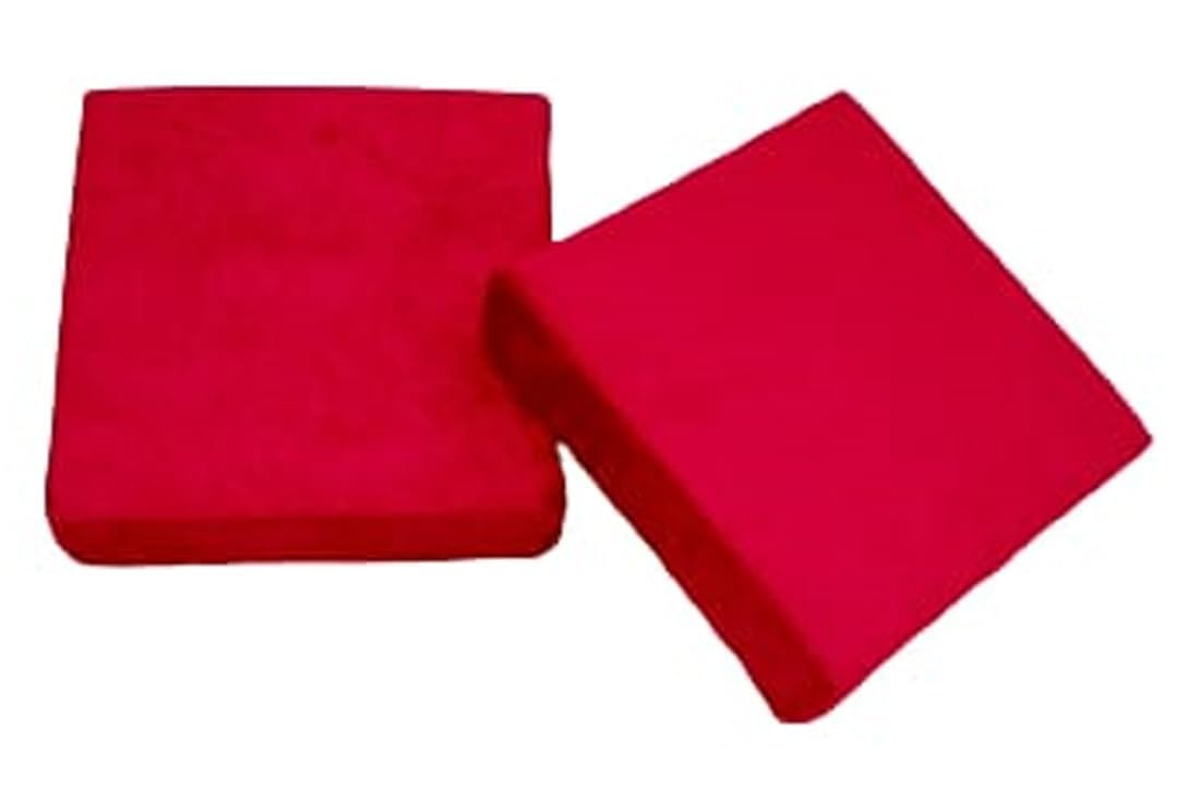 Mii Art Square Cushion use for Bamboo Stool(Color-red)(Material-Sponge)(size-31 cm) Pack of 2pcs