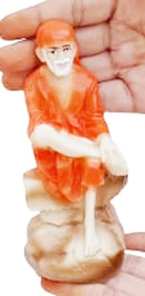 Mii Art Sai Baba Statue for Pooja Room Home Temple Idol Car Dashboard gift item pack of 1 pcs
