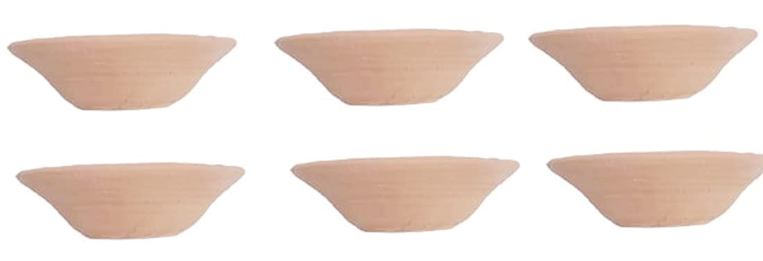 Mii Art Earthenware Bowl for Serving Curd, Vegetables, Snacks,kheer, Soup Handmade earthen Clay Terracotta Decorative Bowl(Color-Brown)(Material-Soil)(size-5x10 cm,Small) Pack of 6 .