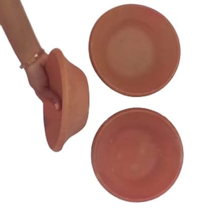 Mii Art naturar organic Bowl for Serving kheer, Curd,Soup handmade(Material-Soil)(size-21x21 cm Medium) Pack of 3 Pcs Mii Art naturar organic Bowl for Serving kheer, Curd,Soup handmade(Material-Soil)(size-21x21 cm Medium) Pack of 3 Pcs
