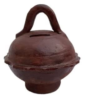 Mii Art Craft Mitti Gullak for Kids and Adults, Piggy Bank, Mitti ka Gullak;size-22cm and (Brown) Pack of 1gullak Clay Coin Bank/Mitti Ka coim Box Mii Art Craft Mitti Gullak for Kids and Adults, Piggy Bank, Mitti ka Gullak;size-22cm and (Brown) Pack of 1gullak Clay Coin Bank/Mitti Ka coim Box
