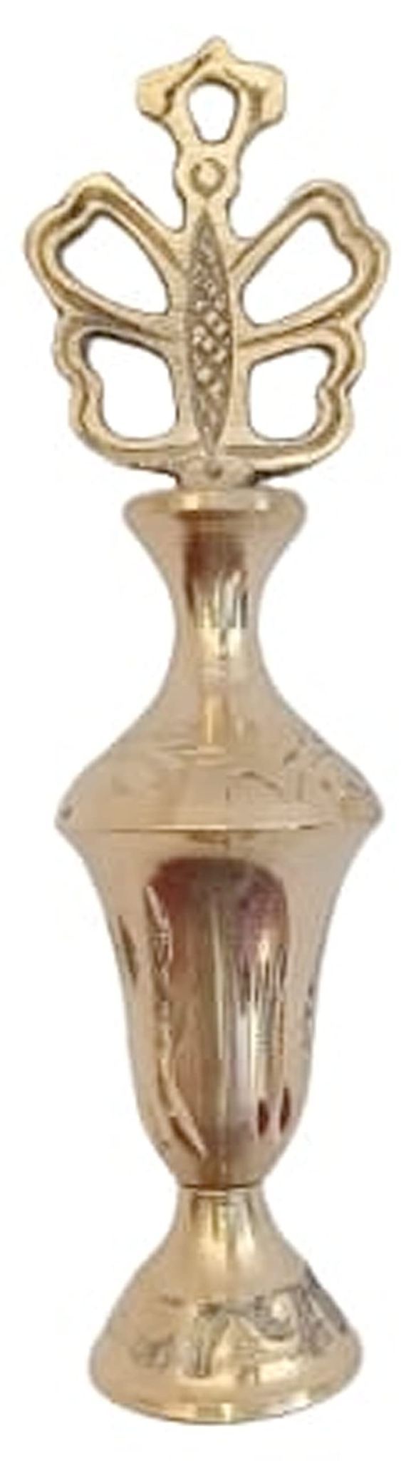 Mii Art Antique mughal Design Brass surmedani with surmause in eye's makeup(Color-golden)(size-12cm,Medium) Pack of 1 pcs