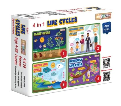 ZiGYASAW 4 in 1 Lifecycle Puzzle Combo for Kids - Human, Plant, Water, and Butterfly Lifecycle Educational and Fun Jigsaw Puzzles - 140 Puzzle Pieces (Ages 4 and Up) ZiGYASAW 4 in 1 Lifecycle Puzzle Combo for Kids - Human, Plant, Water, and Butterfly Lifecycle Educational and Fun Jigsaw Puzzles - 140 Puzzle Pieces (Ages 4 and Up)