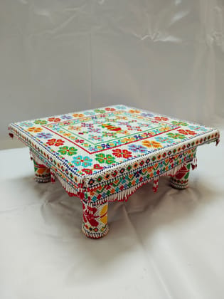 Handcrafted Beaded Embroidery Wooden Bajoth
