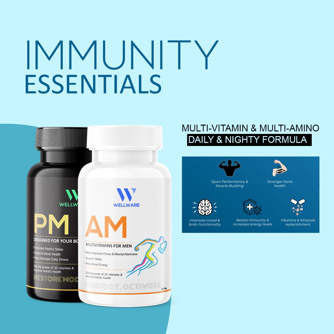 WELLWARE AM:PM Multivitamin for Men, Day & Night Formula, 60 Tablets