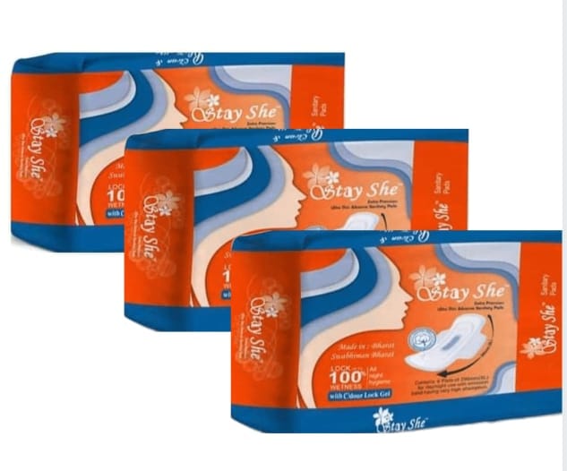 Stay She Sanitary Pads with Wings (Pack of 3)