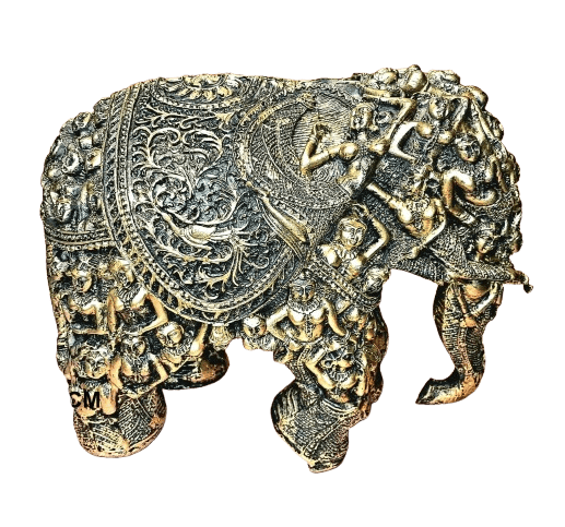 Resin Elephant Figurine, Elephant Statue, Kridha Decor