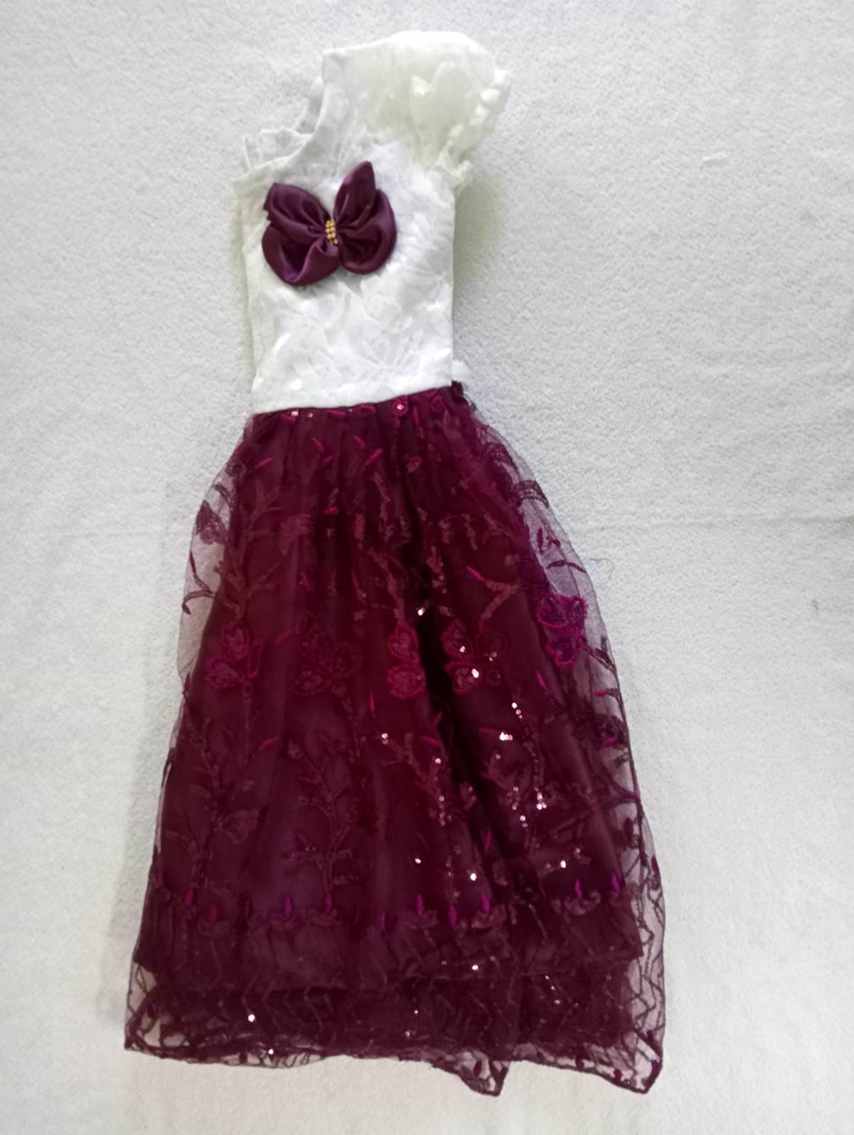 Embroidered and Sequined Tulle Party Dress