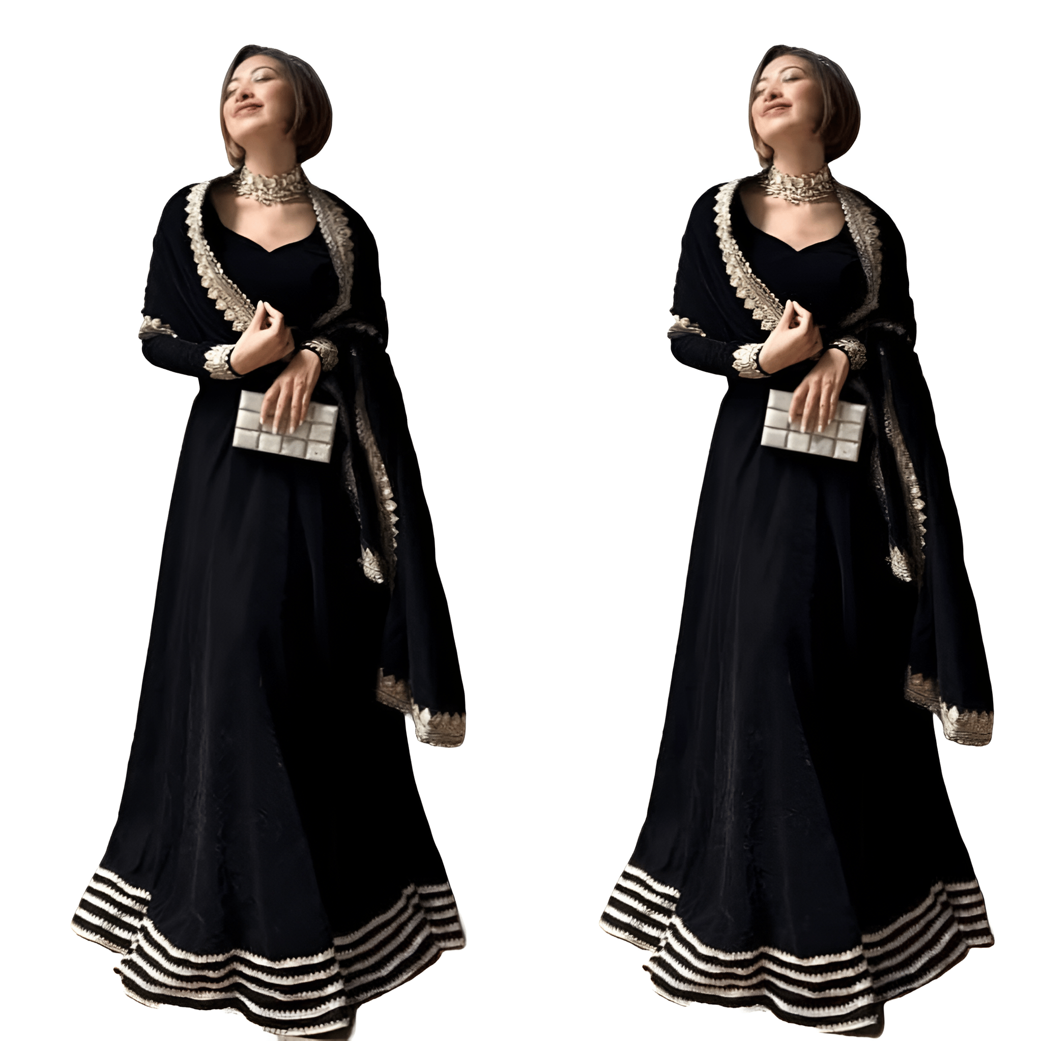 Black Green Lehenga Choli Readymade Stitched For Wedding Women Party Skirt Ready To Wear