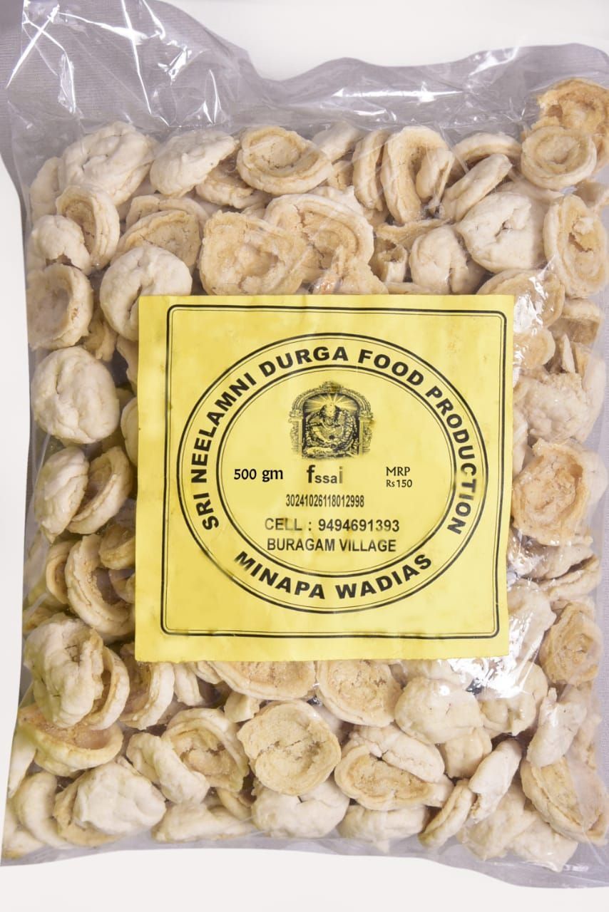 Sri Neelamni Durga Food Production - Minapa Wadiyalu - 500gm