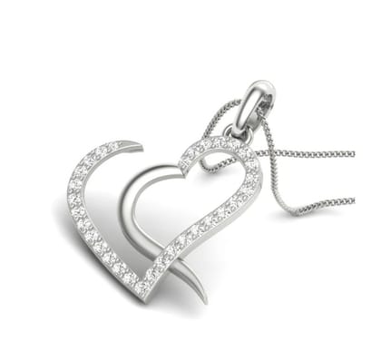92.5 Silver heart-shaped pendant