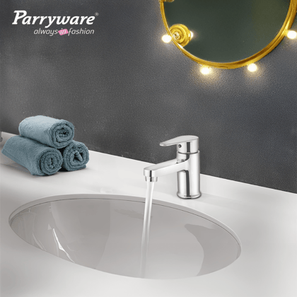 Parryware UNO Singler Lever BASIN MIXER for bathroom wash basins | Chrome Finish | with Honeycomb type Aerator | 10 Years Warranty | T5065A1