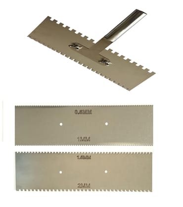 MD Style Square Notch Metal Trowel Fix Thickness for Flexible Resin Spreader Set, Reusable Trowel Scrapers for Epoxy, Fillers, Putty,Spackling Paste MD Style Square Notch Metal Trowel Fix Thickness for Flexible Resin Spreader Set, Reusable Trowel Scrapers for Epoxy, Fillers, Putty,Spackling Paste