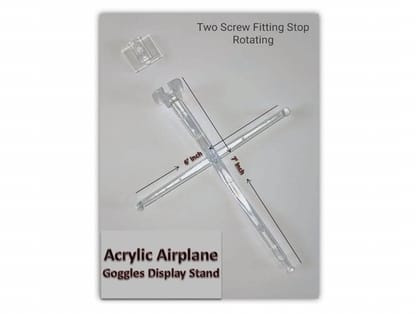 WALL GOGGLES DISPLAY STAND AIRPLANE MODEL ACRYLIC (Pack of 100)