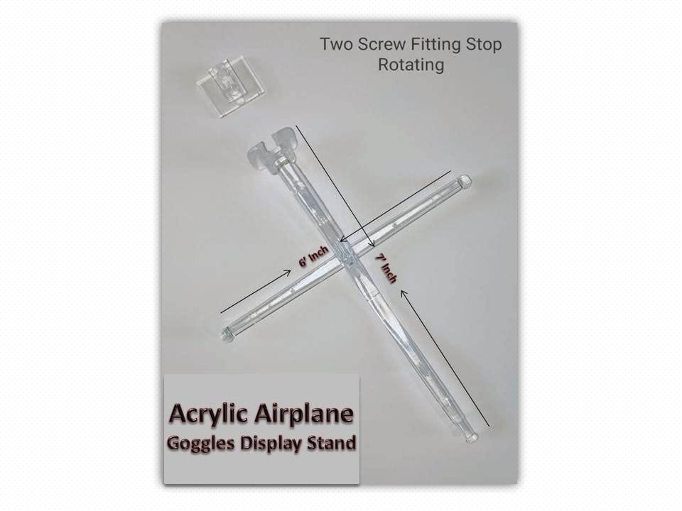 WALL GOGGLES DISPLAY STAND AIRPLANE MODEL ACRYLIC (Pack of 100)