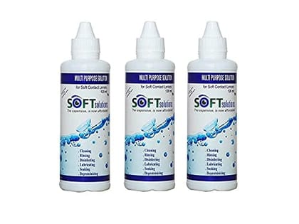 MD Soft Contact Lens Multipurpose Contact Lens Solutions Pack of 3 (120 ML + 120 ML+120 ML) MD Soft Contact Lens Multipurpose Contact Lens Solutions Pack of 3 (120 ML + 120 ML+120 ML)