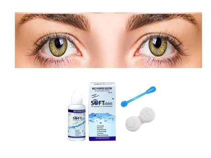PURE HAZEL MD SPARKLE MONTHLY COLOR CONTACT LENS WITH CASE,LENS HOLDER AND 60ML SOLUTION (PACK OF 1 PAIR)
