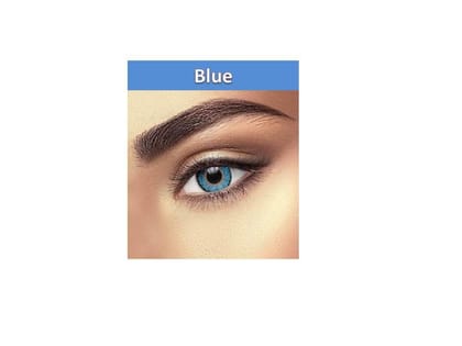 MD SPARKLE QUARTERLY BLUE COLOR CONTACT LENS WITH CASE AND 80ML SOLUTION (PACK OF 1 PAIR)