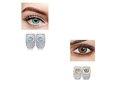 AQUA AND HAZEL MD SPARKLE 2 PAIR MONTHLY COLOR CONTACT LENS WITH CASE, LENS HOLDER AND 60 ML SOLUTION (PACK OF 2 PAIR)