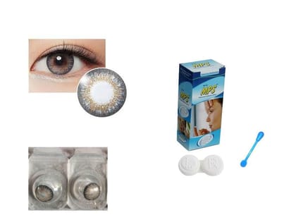 FL GRAY MD SPARKLE MONTHLY COLOR CONTACT LENS WITH CASE,LENS HOLDER AND 80ML SOLUTION (PACK OF 1 PAIR)