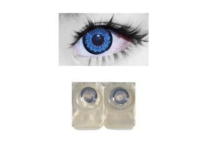 Hazel and Dark Blue MD Sparkle 2 Pairs of Monthly Color Contact Lens With Case, Lens Holder and 60 ML Solution