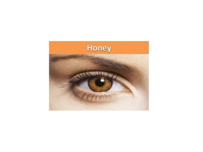MD SPARKLE QUARTERLY HONEY COLOR CONTACT LENS WITH CASE AND 80ML SOLUTION (PACK OF 1 PAIR)