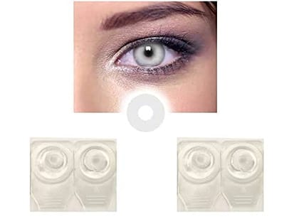 WHITE MD SPARKLE 2 PAIR MONTHLY CRAZY CONTACT LENS/HORROR LENS WITH CASE, LENS HOLDER AND 60 ML SOLUTION (PACK OF 2 PAIR) WHITE MD SPARKLE 2 PAIR MONTHLY CRAZY CONTACT LENS/HORROR LENS WITH CASE, LENS HOLDER AND 60 ML SOLUTION (PACK OF 2 PAIR)