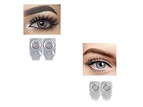 AMETHYST AND DARK GRAY MD SPARKLE 2 PAIR MONTHLY COLOR CONTACT LENS WITH CASE, LENS HOLDER AND 60 ML SOLUTION (PACK OF 2 PAIR)