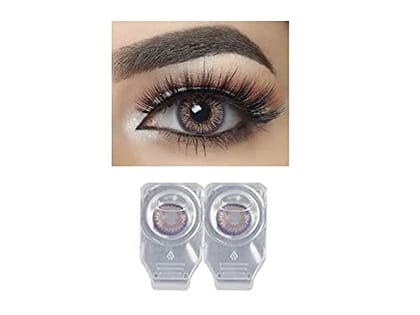 Amethyst and Dark Brown MD Sparkle 2 Pairs of Monthly Color Contact Lens With Case, Lens Holder and 60 ML Solution