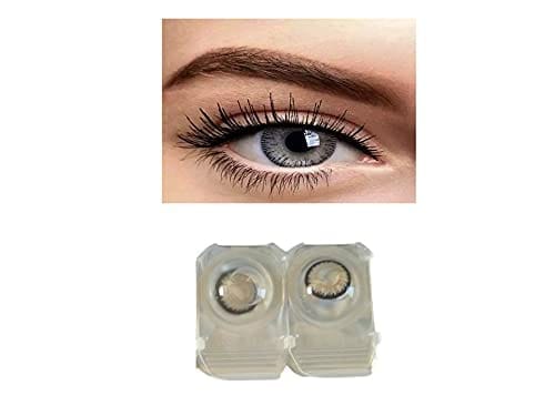 GRAY DARK SHADE MD SPARKLE MONTHLY COLOR CONTACT LENS WITH CASE, LENS HOLDER AND 60ML SOLUTION (PACK OF 1 PAIR)