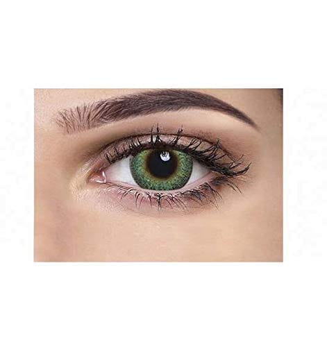 MD SPARKLE QUARTERLY GREEN COLOR CONTACT LENS WITH CASE AND 80ML SOLUTION (PACK OF 1 PAIR)