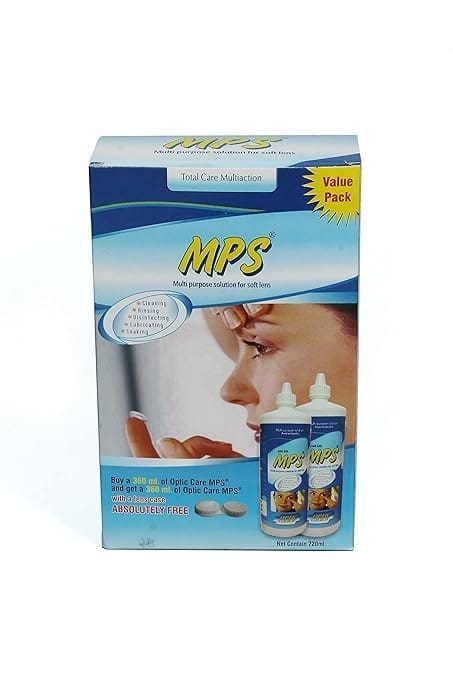 MD Style MPS Multi purpose Contact Lens Solution Combo Pack with Free Lens Case & Lens Holder - 360 + 360 ML