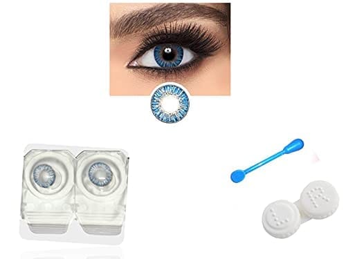 TRUE SAPPHIRE MD SPARKLE MONTHLY COLOR CONTACT LENS WITH CASE,LENS HOLDER AND 60ML SOLUTION (PACK OF 1 PAIR)