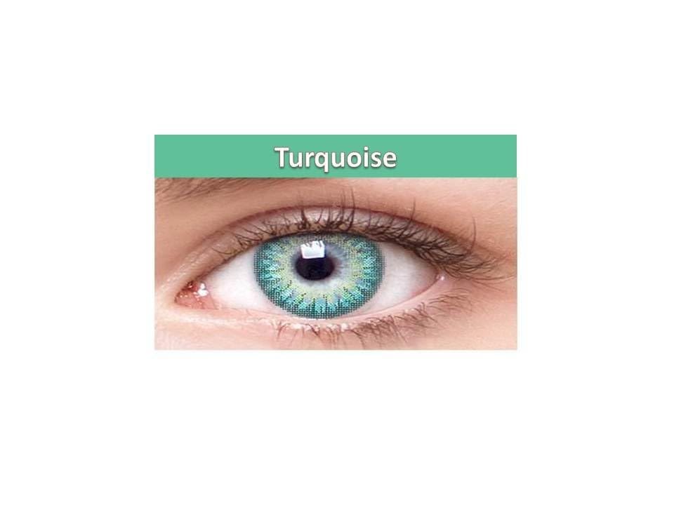 MD SPARKLE QUARTERLY TURQUOISE COLOR CONTACT LENS WITH CASE AND 80ML SOLUTION (PACK OF 1 PAIR)