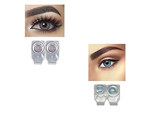 AMETHYST AND BLUE MD SPARKLE 2 PAIR MONTHLY COLOR CONTACT LENS WITH CASE, LENS HOLDER AND 60 ML SOLUTION (PACK OF 2 PAIR)