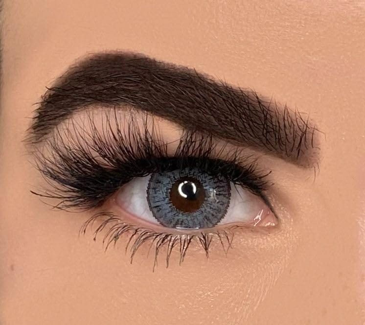 MD SPARKLE QUARTERLY STERLING GRAY COLOR CONTACT LENS WITH CASE AND 80ML SOLUTION (PACK OF 1 PAIR)