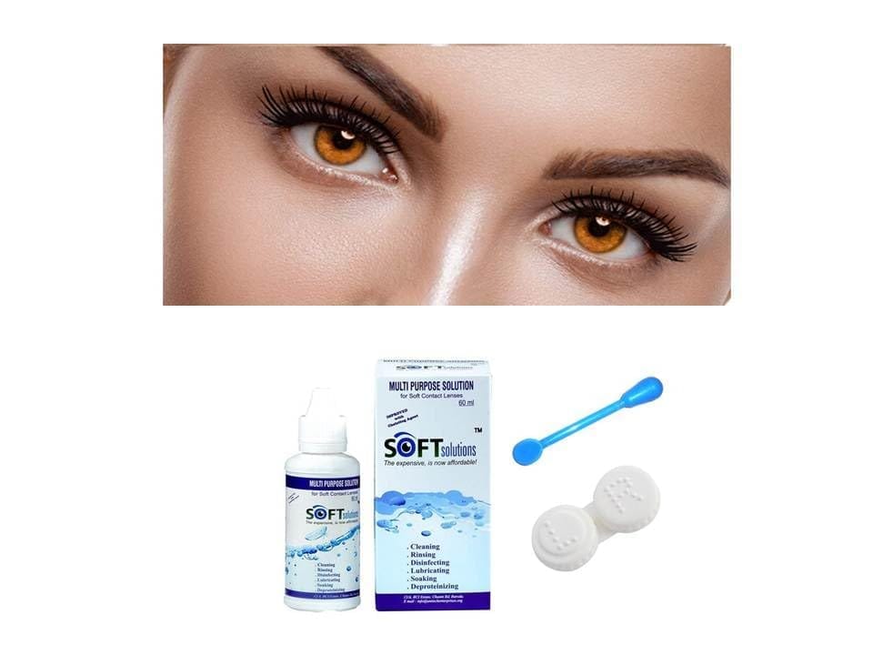 HAZEL AND HONEY MD SPARKLE 2 PAIR MONTHLY COLOR CONTACT LENS WITH CASE, LENS HOLDER AND 60 ML SOLUTION (PACK OF 2 PAIR)