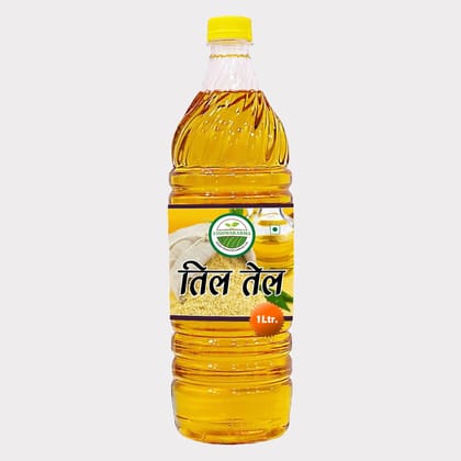 Pure Till Tail / Sesame Oil 1 Ltr by Vishwakarma – Healthy Cooking, Made by Farmers. 